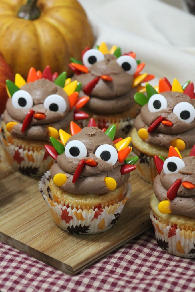 Cute Thanksgiving Turkey Cupcakes Recipe Cute Thanksgiving Turkey Cupcakes Recipe