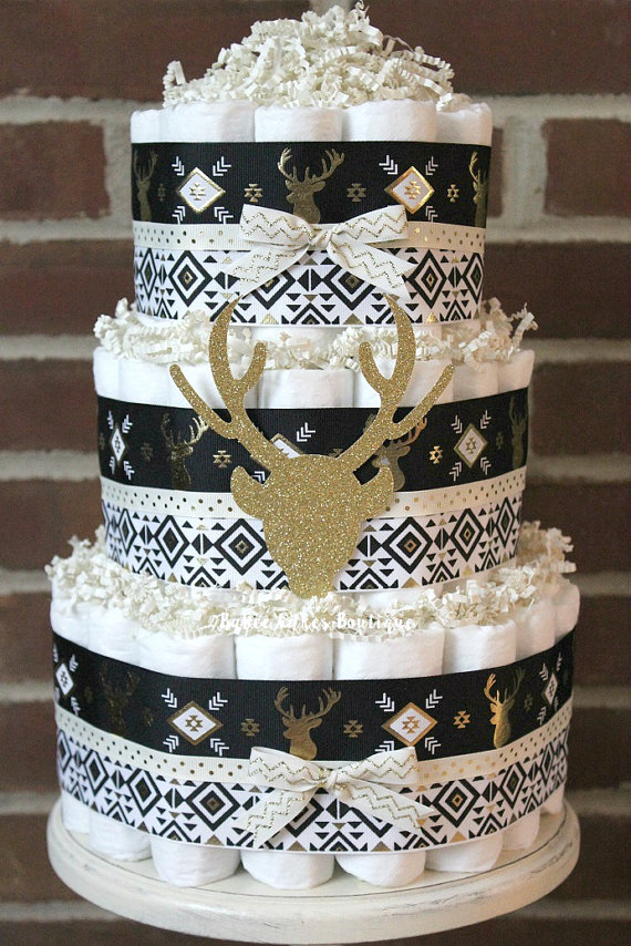 Baby Girl Deer Diaper Cake Baby Girl Deer Diaper Cake