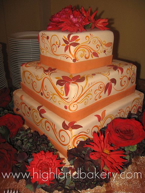 Fall Wedding Anniversary Cake Fall Wedding Anniversary Cake