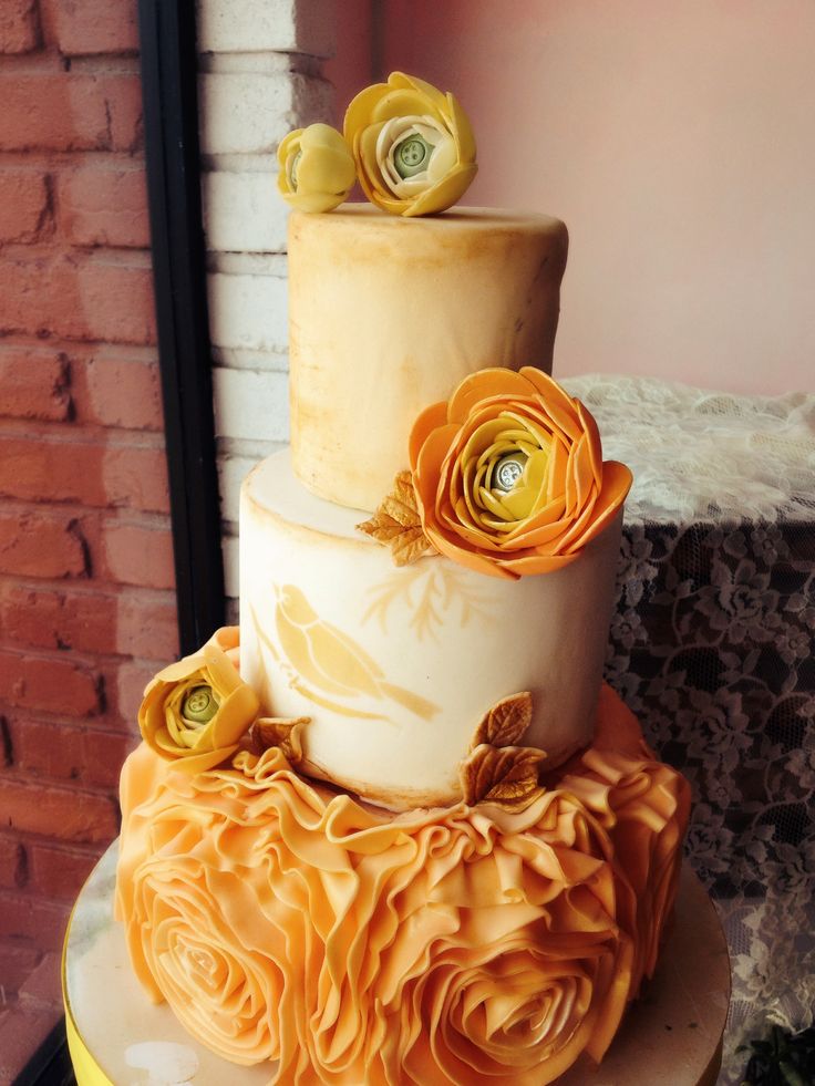 Fall Wedding Anniversary Cake Fall Wedding Anniversary Cake