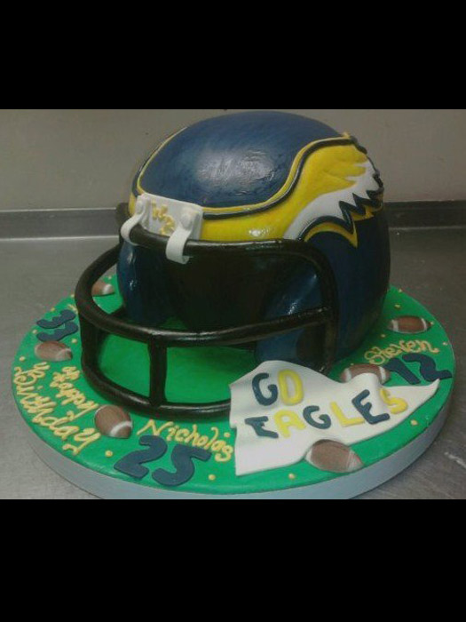 Football Shaped Cake Football Shaped Cake