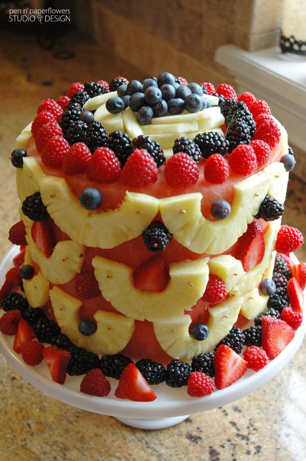 Fresh Fruit Birthday Cake