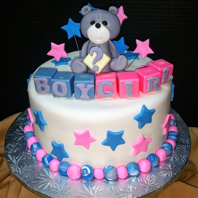 Gender Reveal Baby Shower Cake Gender Reveal Baby Shower Cake