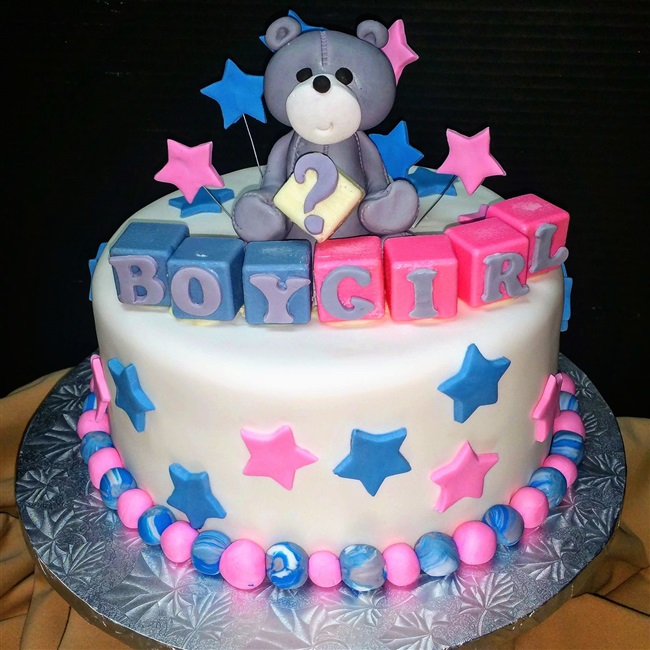 Gender Reveal Baby Shower Cake