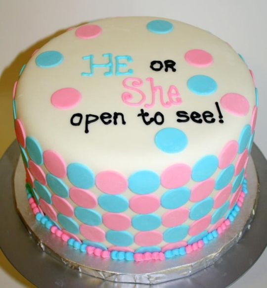 Gender Reveal Cake Gender Reveal Cake