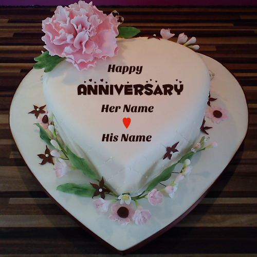 Happy Anniversary Cake with Name Happy Anniversary Cake with Name