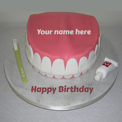 Happy Birthday Dentist Cake