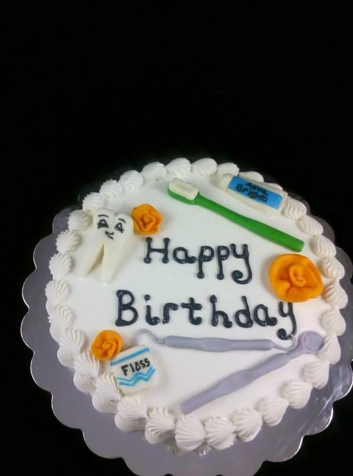 Happy Birthday Dentist Cake