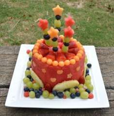 Healthy Fruit Birthday Cake