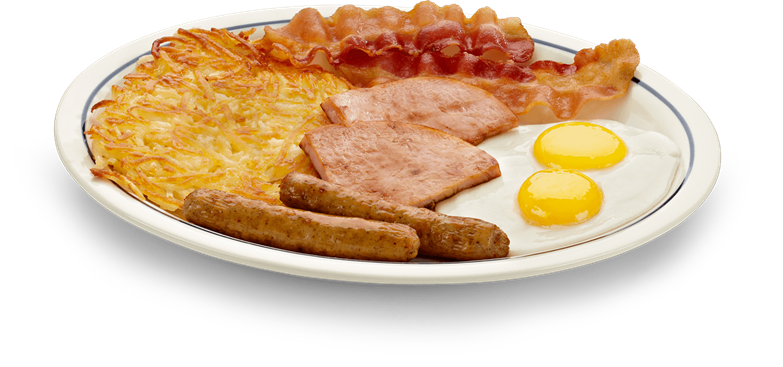 IHOP Breakfast Pancakes Eggs and Bacon IHOP Breakfast Pancakes Eggs and Bacon
