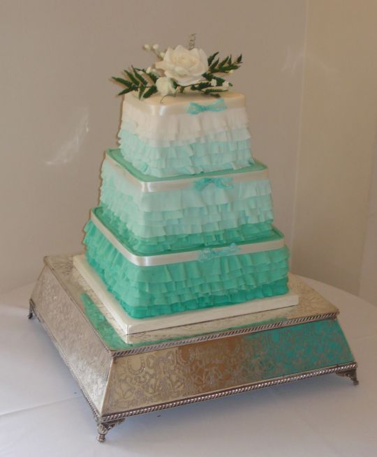 Ombre Ruffle Cake Square Ombre Ruffle Cake Square