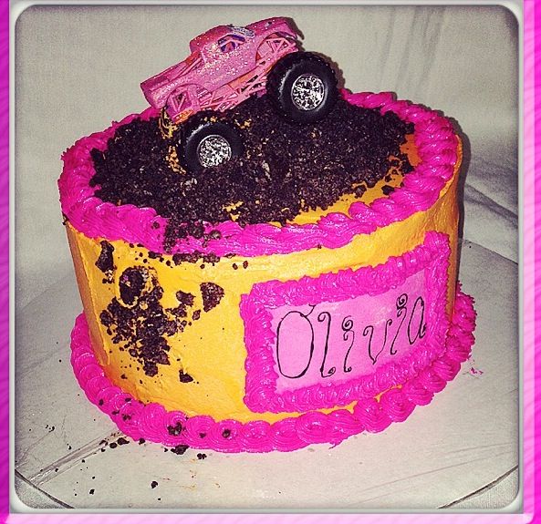 Pink Monster Truck Cake Pink Monster Truck Cake