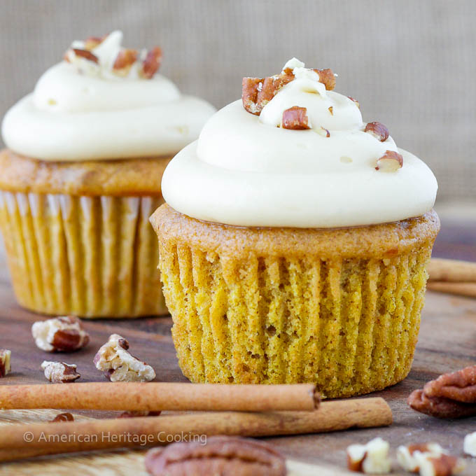 Pumpkin Cupcakes with Cream Cheese Frosting Pumpkin Cupcakes with Cream Cheese Frosting
