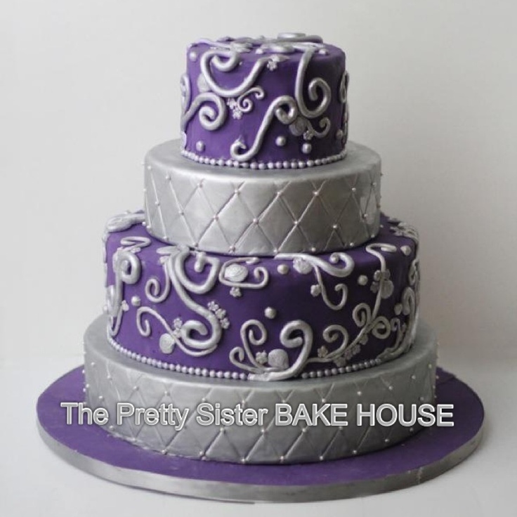 10 silver cakes purple