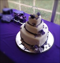 Purple Heart Shaped Wedding Cakes Purple Heart Shaped Wedding Cakes