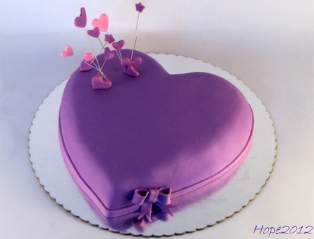 Purple Hearts Cake Purple Hearts Cake