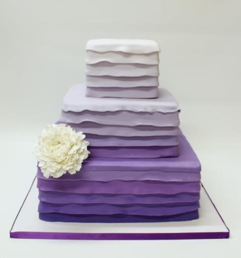Purple Ombre Wedding Cake Purple Ombre Wedding Cake