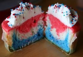 Red White and Blue Cupcakes