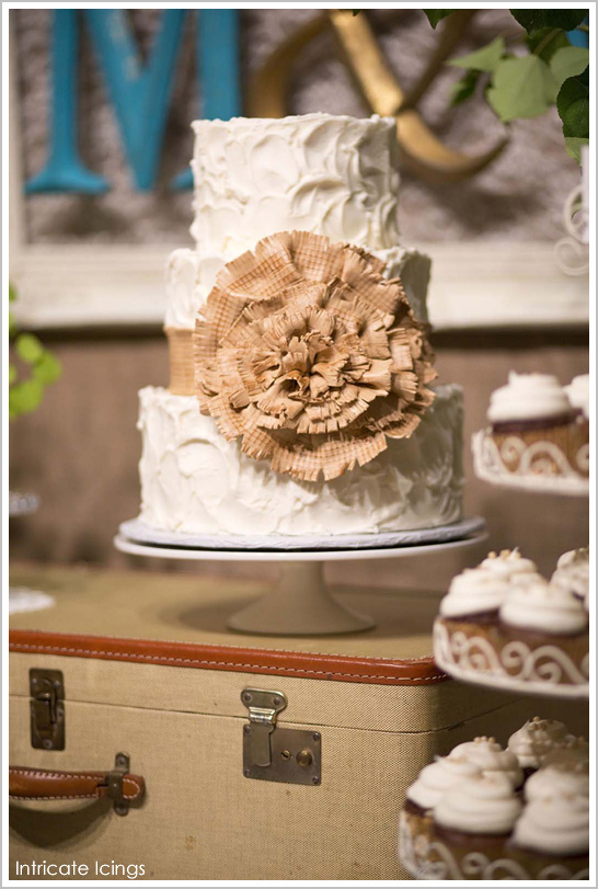 Rustic Wedding Cake with Burlap Rustic Wedding Cake with Burlap