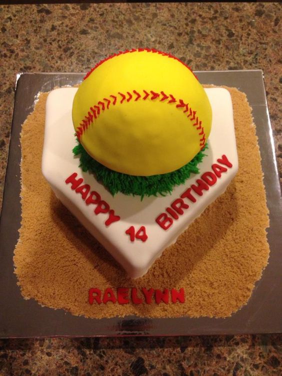 Softball Birthday Cake Softball Birthday Cake