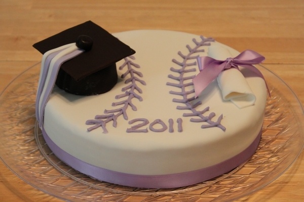 Softball Graduation Cake Softball Graduation Cake