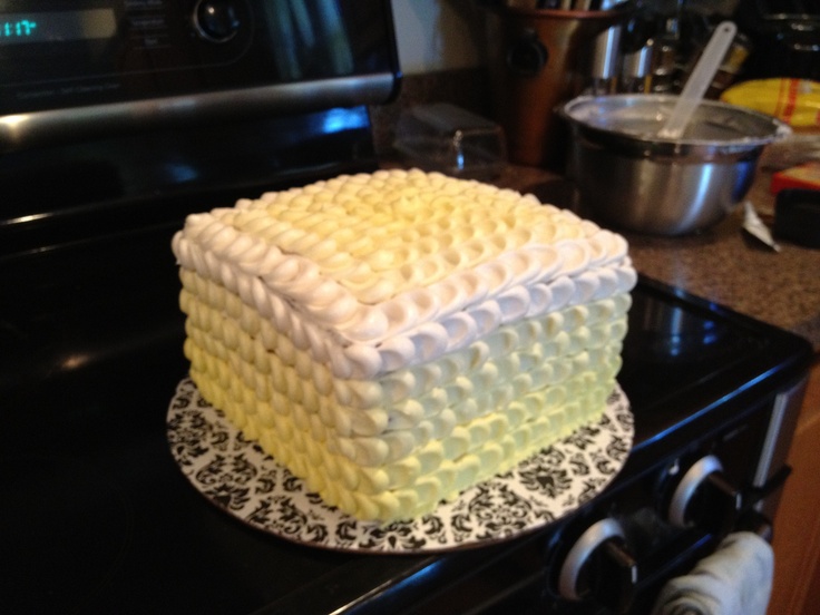 Square Ombre Petal Cake Square Ombre Petal Cake