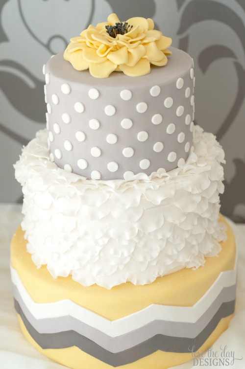Yellow and Gray Cake Yellow and Gray Cake