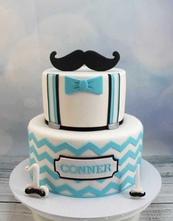 Baby Boy First Birthday Mustache Cake Baby Boy First Birthday Mustache Cake