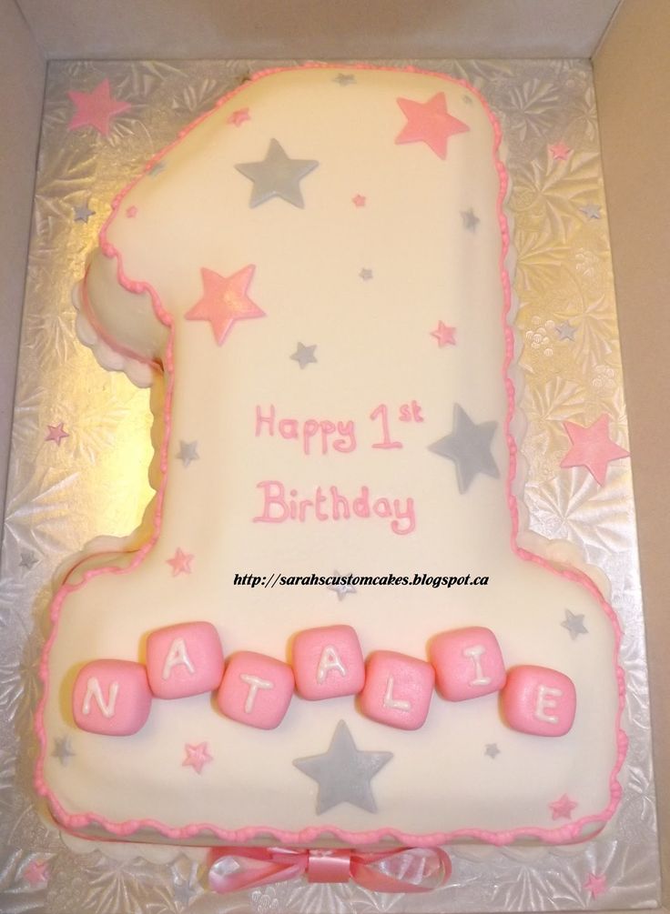 11 Number One Baby Girl Birthday Cakes Photo Number 1 First