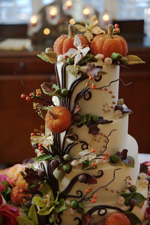 Beautiful Fall Wedding Cake Beautiful Fall Wedding Cake