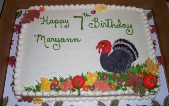 Birthday Thanksgiving Sheet Cake Birthday Thanksgiving Sheet Cake