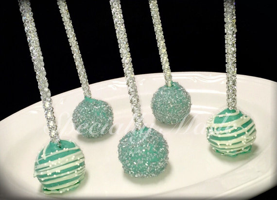 Bling Tiffany Blue Cake Pops Bling Tiffany Blue Cake Pops