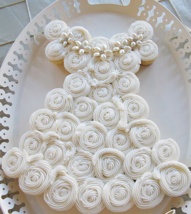 Bridal Shower Wedding Dress Cupcake Cake Bridal Shower Wedding Dress Cupcake Cake