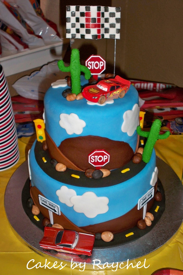 Disney Cars Fondant Cake Disney Cars Fondant Cake