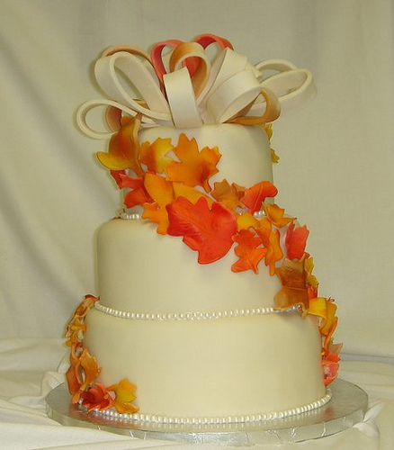 11 Photos of Fall Leaves Fondant Cakes 11 Photos of Fall Leaves Fondant Cakes