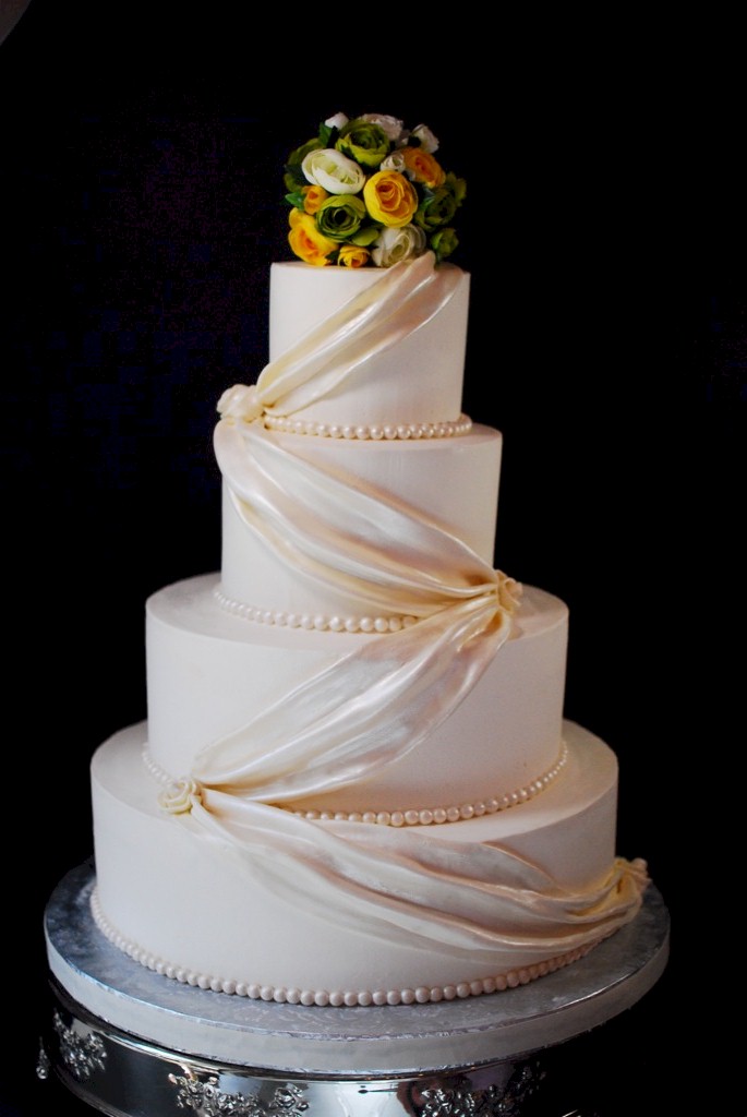 Fondant Swag Wedding Cake Fondant Swag Wedding Cake