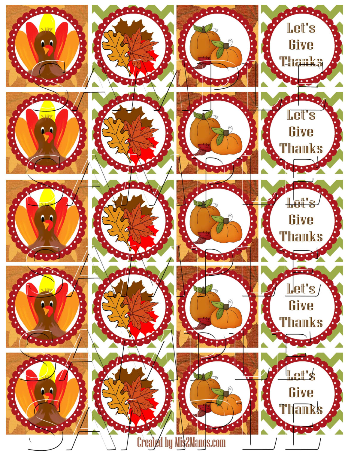 9 Turkey Cupcakes Topper Free Print Photo - Free Thanksgiving Printable ...