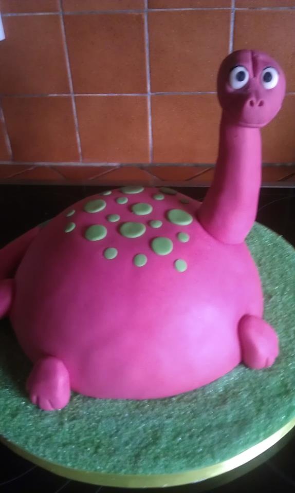 Girl Dinosaur Birthday Cake