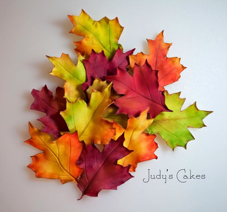 Gum Paste Fall Leaf Cakes Gum Paste Fall Leaf Cakes