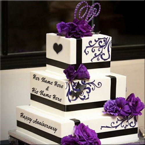 Happy Anniversary Cake with Name Happy Anniversary Cake with Name