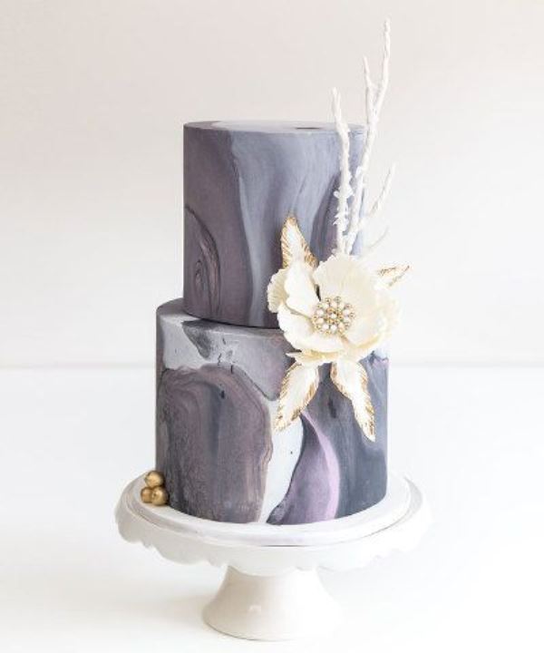 Marble Fondant Wedding Cake Marble Fondant Wedding Cake