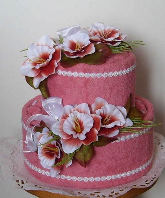 Mother's Day Gift Towel Cake Ideas