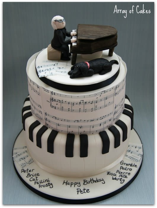 Musical Piano Birthday Cake Musical Piano Birthday Cake