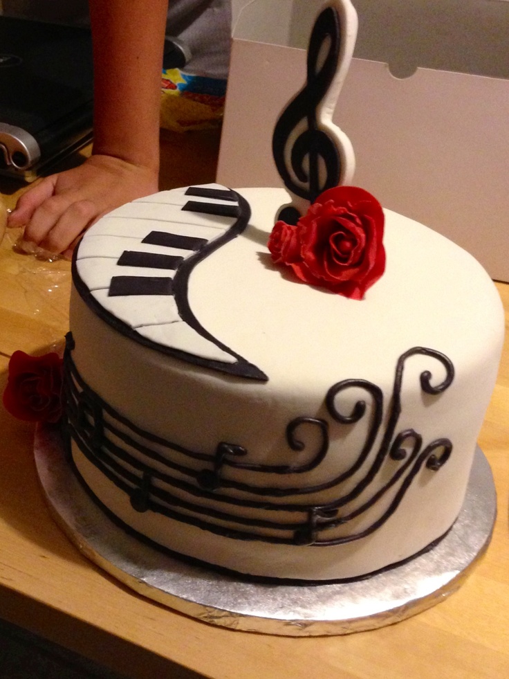 Piano Music Themed Cake Piano Music Themed Cake