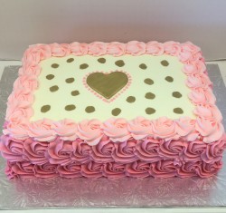 Pink and Gold Sheet Cake Pink and Gold Sheet Cake