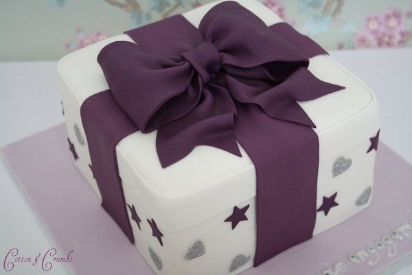 Purple Present Cake Purple Present Cake