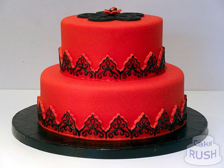 Red and Black Birthday Cake Red and Black Birthday Cake