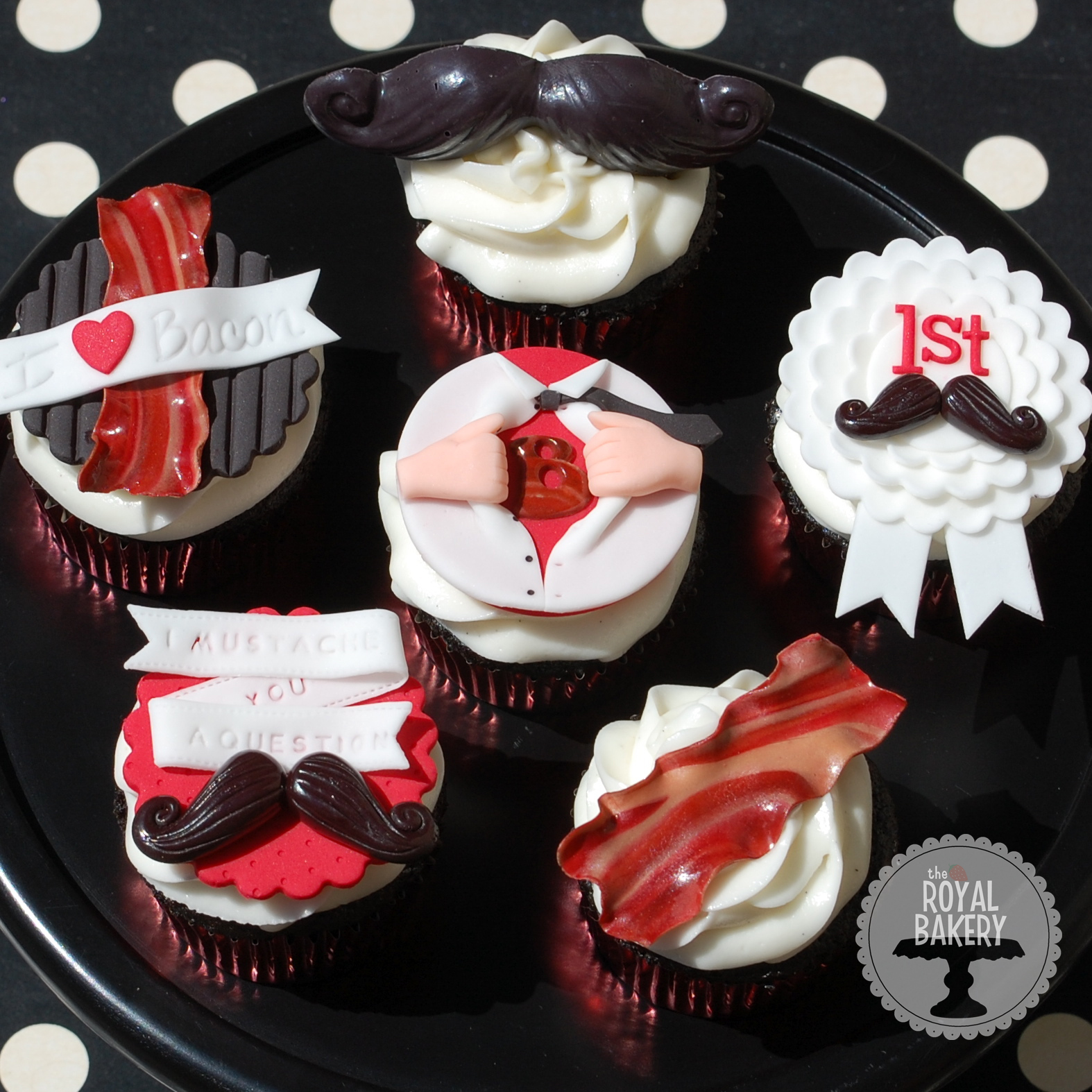 Red and Black Cupcake Decorations Red and Black Cupcake Decorations