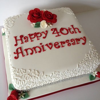 11 Photos of Square Anniversary Cakes Black And Red 11 Photos of Square Anniversary Cakes Black And Red