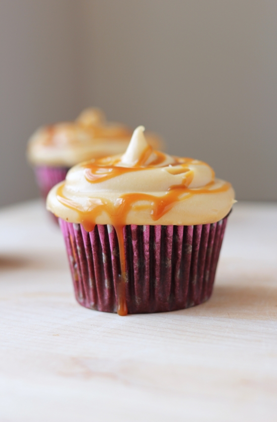 Salted Caramel Cupcakes with Chocolate Frosting Salted Caramel Cupcakes with Chocolate Frosting